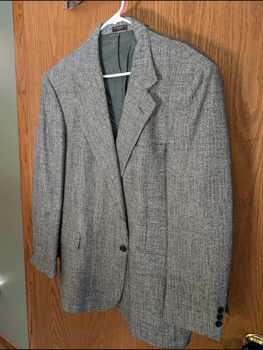 Di Silver Classic Gray Tweed Men's Sport Coat Blazer